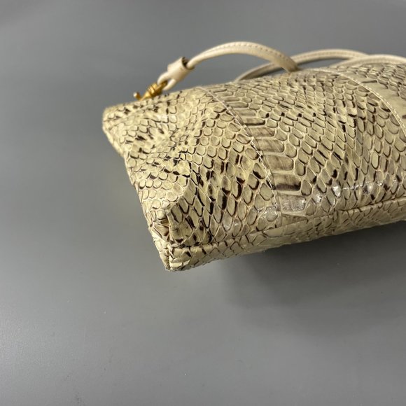 Jennifer Moore Vintage Genuine Yellow Snake Skin Small Crossbody Purse/Bag - Picture 14 of 14